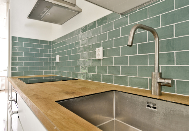 HPL countertop sink area
